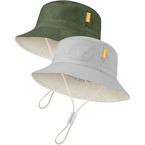 Baby Sun Hat for Toddler Kids Bamboo Rayon Bucket Hat Summer Beach Essentials Sun Protection Baby Hats for Boys Girls