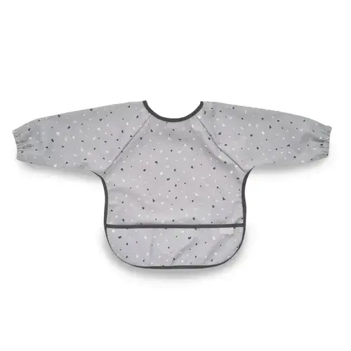 Plum Smock Bib Grey | Baby Bunting AU