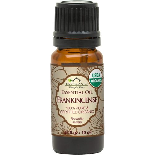 US Organic 100% Pure Frankincense Essential Oil, USDA Certified Organic, Steam Distilled, Boswellia serrata, Sourced from India, Topically or in Diffuser, Perfect for Aging Skin, All skin type (10 ml)