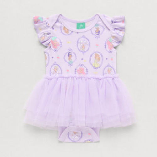 Disney Baby Girls Princess Round Neck Short Sleeve Bodysuit