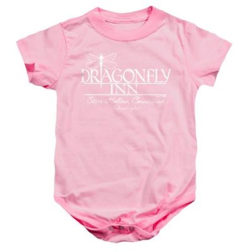 Baby Gilmore Girls Simple Dragonfly Inn Logo Infant Bodysuit, Pink, 18 Months