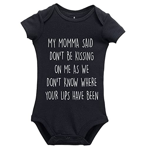 My Momma Said Don't Be Kissing On Me Baby Bodysuit Unisex Infant Bodysuits