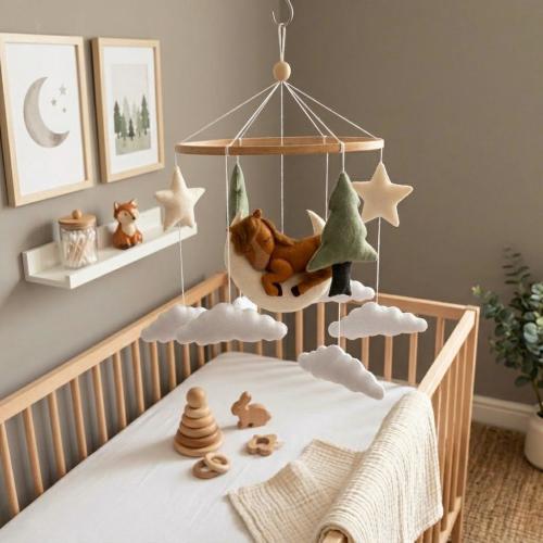 Felt Horse Baby Mobile, Nursery Decor