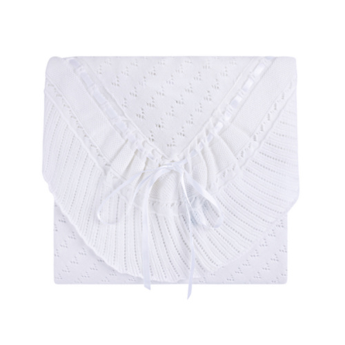 Pointelle Knit Ruffle Blanket | Feltman Brothers