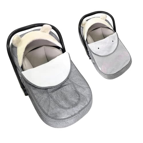 Car Seat Cover for Babies,Winter Baby Car Seat Cover for Boys & Girls-Keeps Babies Warm and Cozy,2 in 1Universal Carseat Cover Fit for All Season