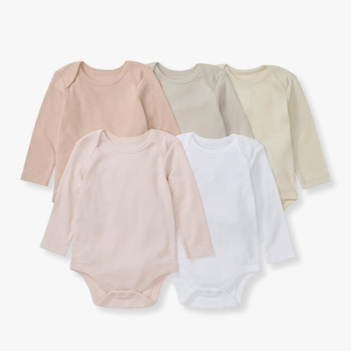 Burt's Bees Baby Organic Cotton Bodysuits – Baby Boy & Girl Short and Long Sleeve One-Pieces, 5-Pack