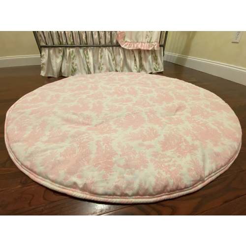 Pink Toile Tummy Time Play Mat - Just Baby Designs