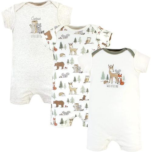 Hudson Baby Unisex Cotton Rompers