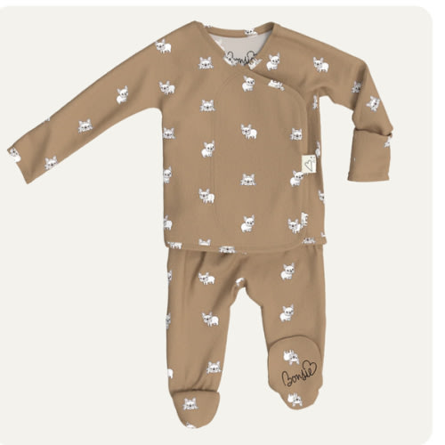Footie - Frenchie – Bonsie Skin to Skin Babywear