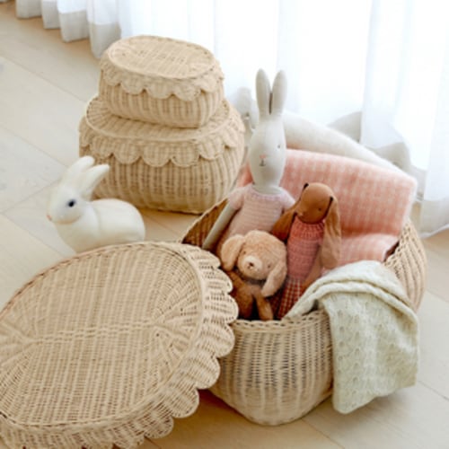 Fauna Scalloped Basket Set – BEBE BASK