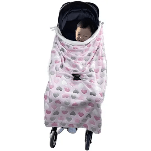 CozyMe Anti-Kicking Ultra Soft Fleece Stroller Blanket for Babies from Infant to Preschool, Size 30X40 inch