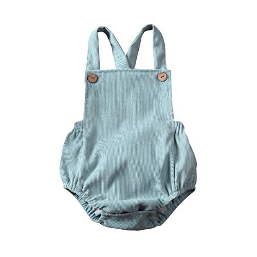 Kuriozud Unisex Baby Boy Girl Clothes Sleeveless Romper Bodysuit Crossback Strap Jumpsuit Overall Shorts One Piece Outfit