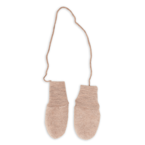 Wool fleece baby mittens