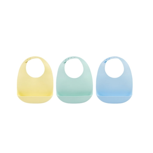 Silicone Feeding Bib (3 Pack) | Aqua/Purple/Pink