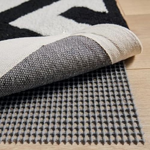 GORILLA GRIP® Slip Resistant Rug Pads for Hardwood Floor, 2x3 Gray