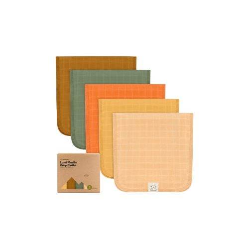 5-Pack Lumi Muslin Burp Cloths
