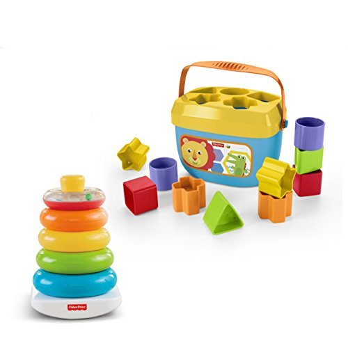 Fisher-Price Rock-a-Stack and Baby's First Blocks Bundle [Amazon Exclusive]