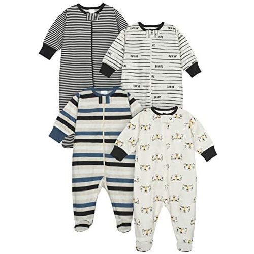 Onesies Brand Baby Boys' 4-Pack Sleep 'N Play Footies