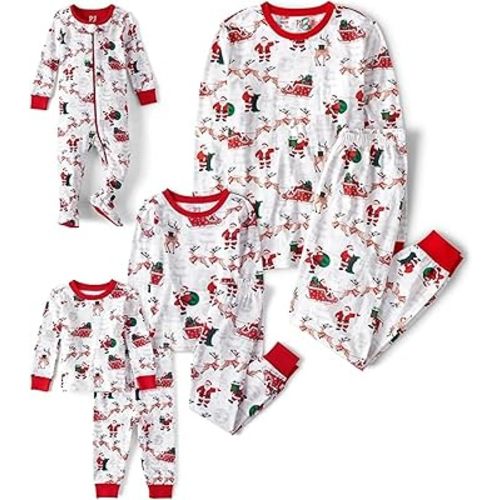 The Children's Place Family Matching Christmas Pajama Sets, Cotton