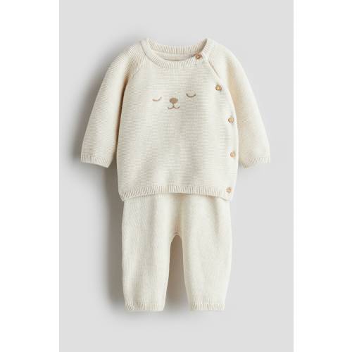 2-PIECE COTTON-KNIT SET - Size NB (1-2m)