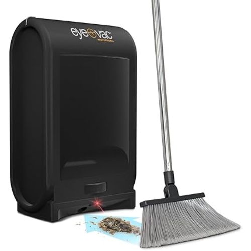 EyeVac Pro Touchless Vacuum Automatic Dustpan - Ultra Fast & Powerful - Great for Sweeping Salon Pet Hair Food Dirt Kitchen, Corded Canister Vacuum, Bagless, Automatic Sensors, 1400 Watt (Black)