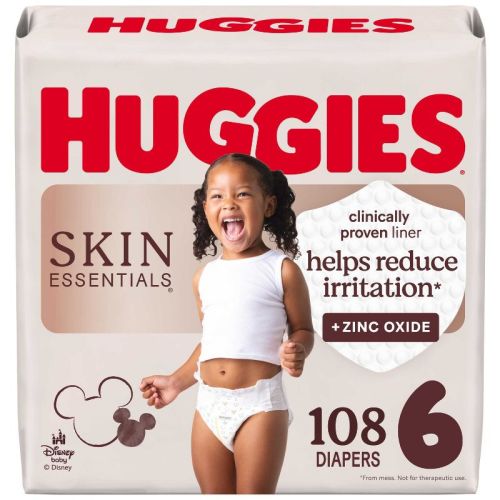 Huggies Skin Essentials Dermatologist Approved Diapers - Size 6 - 108ct