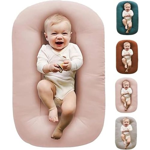 Baby Lounger, Lounger Pillow for 0-12 12-24 Months (Pink)