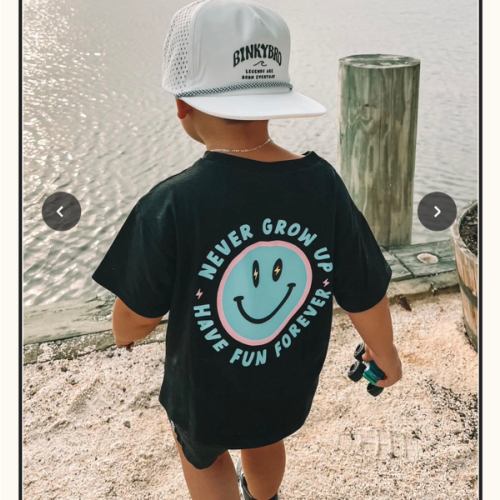 Never Grow Up T-Shirt- size 9-12 mos