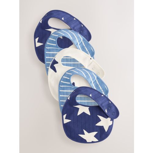 Navy Baby Bibs 5 Pack