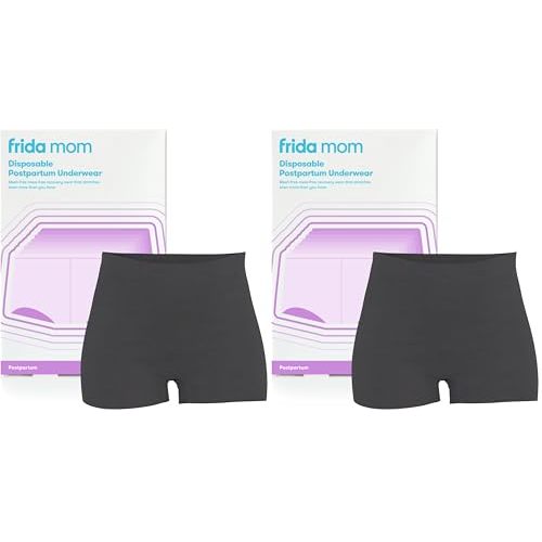 Frida Mom Postpartum Underwear, Disposable Boyshort Panties, Seamless, Stretch Support, New Mom Essentials