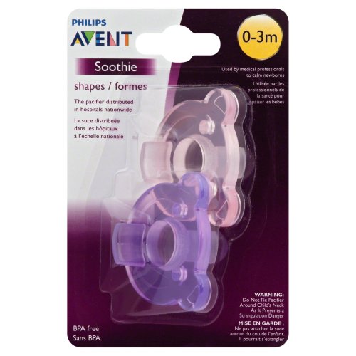 Avent Soothie Heart-Shaped Pacifiers (0-3 Months) - Pink Colors