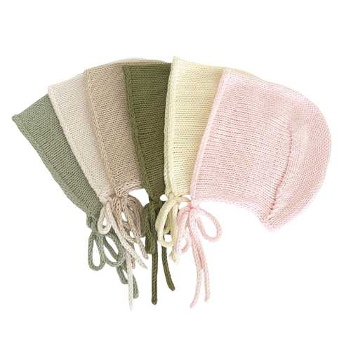 Handmade Cotton Baby Bonnet: Soft & Cozy - Made in USA