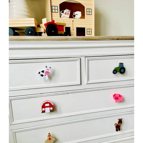 Farm Animal Drawer Handles, Animal Bedroom Decor, Farm Animal Drawer Knobs, Animal Wardrobe Handles, Animal Bedroom Gift, Kids Drawer Knobs