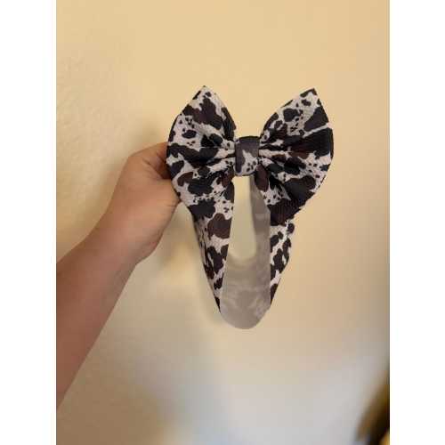 5 inch Western Cow print baby bows