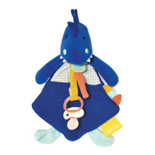 Dinosaur Blanket With Pacifier Clip