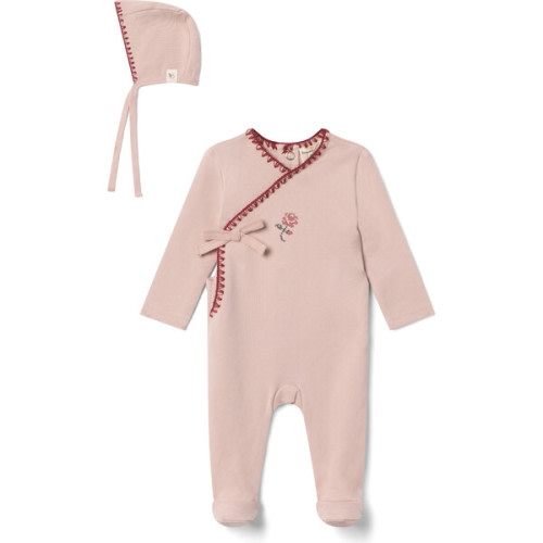 Embroidered Onesie Pink - Bebe Bella | Maisonette