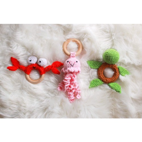 Crochet baby rattle *Ocean Bundle*