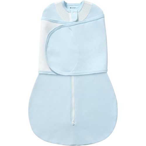 Swaddles for Newborns, Safe Sleep Swaddle Sack with Mesh Design, 100% Cotton, 3-Way Adjustable Transitional Swaddle