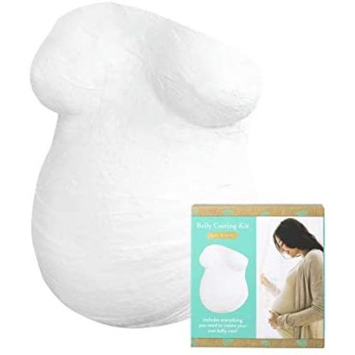 Kate & Milo Belly Casting Kit, Gender-Neutral Pregnancy Keepsake for Expecting Mothers, Baby Nursery Décor, Mother’s Day Keepsake, White