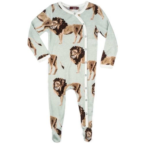 Lion Bamboo Snap Footed Romper