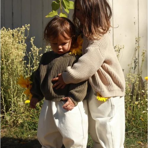 The Chunky Sweater Baby, Olive, 6-9mo