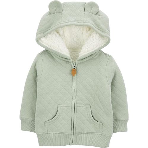 Simple Joys by Carter's Baby Hooded Sweater Jacket with Sherpa Lining