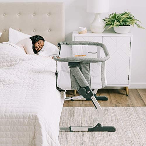 Baby Delight Beside Me Dreamer Bassinet & Bedside Sleeper, Charcoal Tweed