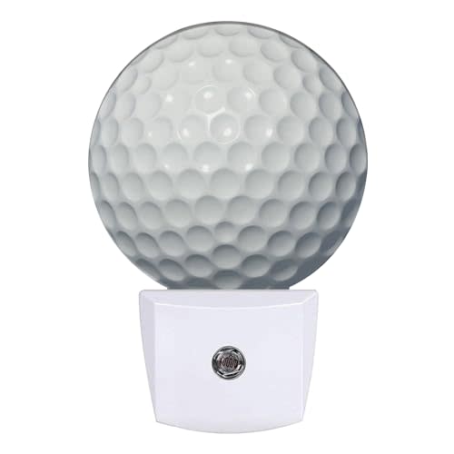 Golf Ball Night Light Sport Ball Night Lights LED Lamp Round Plug into Wall Nightlight with Dusk to Dawn Sensor Home Hallway Stairway Kitchen Decor