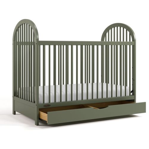 Graco Olivia 3-In-1 Convertible Crib With Drawer Olive