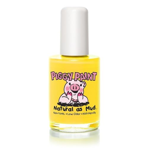 Piggy Paint Nail Polish - Non-Toxic Polish for Little Girls, Toddlers, & Kids, Water Based Formula, Safe, Cruelty Free, Vegan, & Natural, Durable Finish - Sunshine Yellow