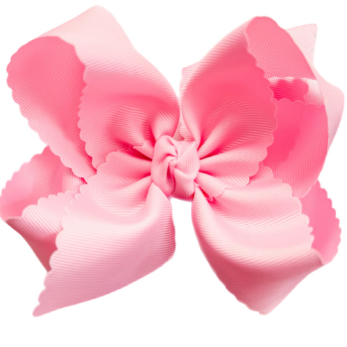 Bubblegum Scallop Edge Grosgrain Bow – Shop Bonnie Bee