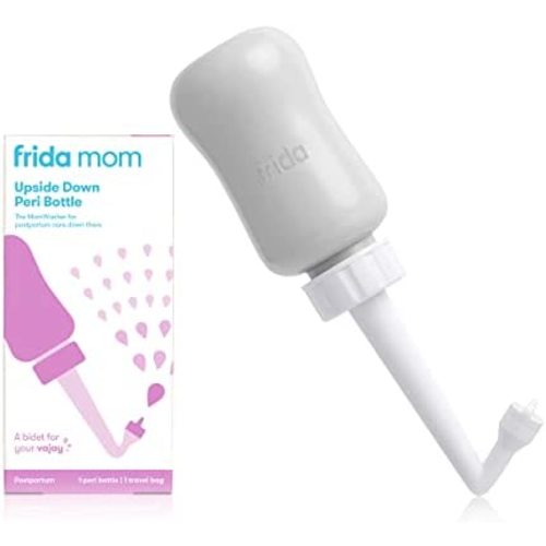 Frida Mom Upside Down Peri Bottle for Postpartum Care | The Original Fridababy MomWasher for Perineal Recovery and Cleansing After Birth. Color:Gray