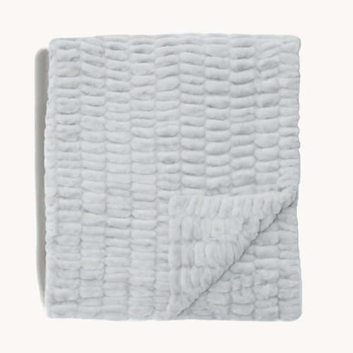 Moonbeam | Light Gray Throw Blanket | Lola Blankets