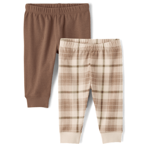 Baby Boys Plaid Pants 2-Pack - Brown